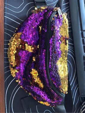 Sequin Fanny Pack - Purple & Gold